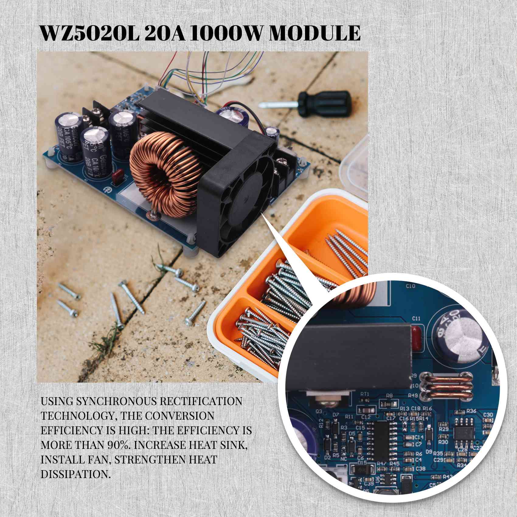 AC18(Guaranteed) WZ5020L 20A 1 - Step Down Dc Power Supply Module 1000W recension och pris