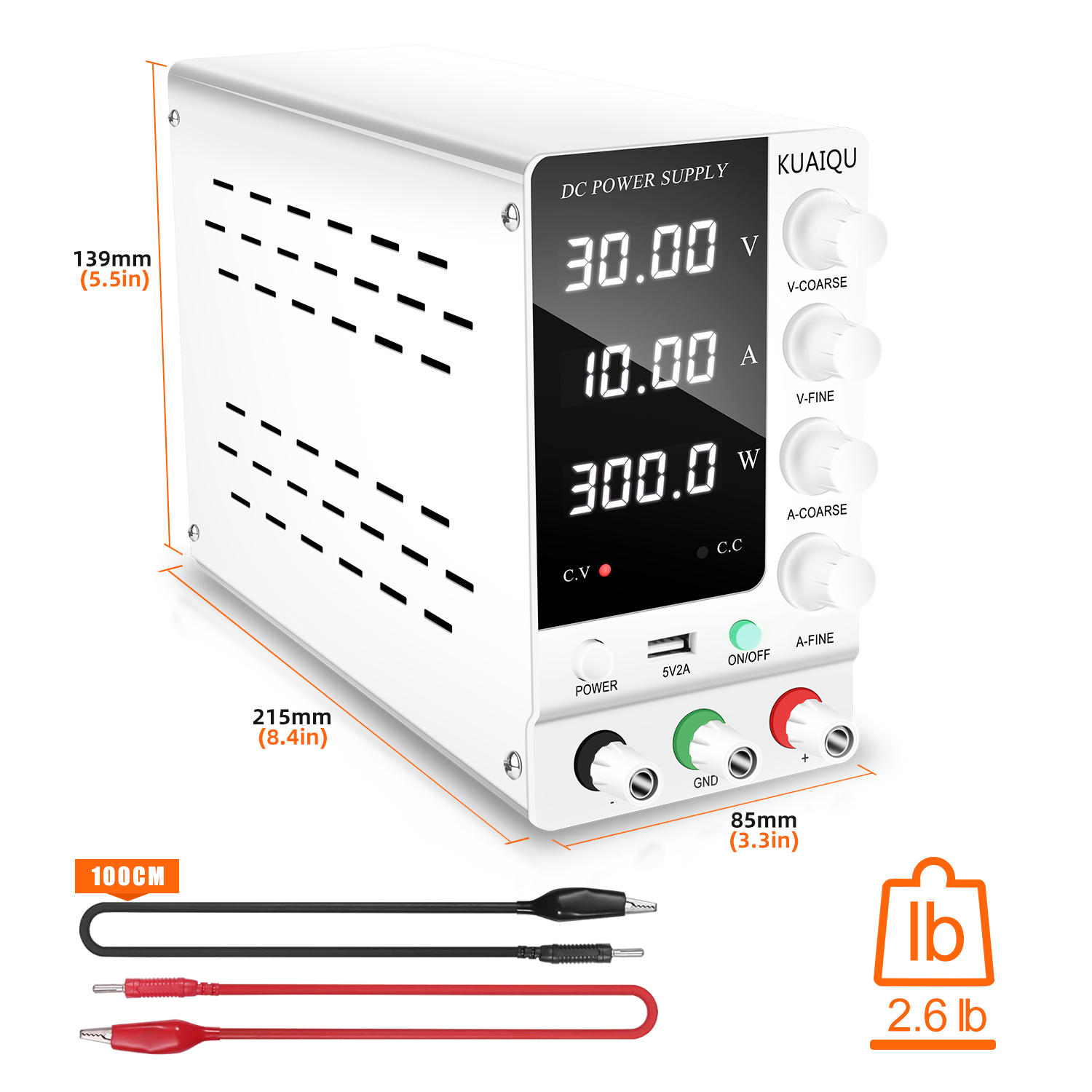 KUAIQU Lab DC Power Supply 30V - High Power 60V 20A Bench Power Supply recension och pris